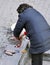 Fishmonger Cleaning Fish