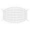 Fishnet rope net contour outline line icon black color vector illustration image thin flat style