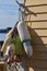 Fishnet Wooden and Styrofoam Floats hang to dry