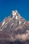 Fishtail peak or Machapuchare mountain with clear blue sky