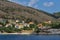 FISKARDO, KEFALONIA, GREECE - MAY 25 2015: Panorama of town of Fiskardo, Kefalonia, Greece