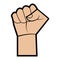 Fist bump icon The concept of power and conflict, competition, Team work, partnership, friendship, struggle. hands clenched fist