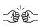 Fist Bump icon, Vector on a white background.