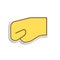 fist colored emoji sticker icon. Element of emoji for mobile concept and web apps illustration