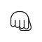 Fist hand gesture outline icon. Element of hand gesture illustration icon. signs, symbols can be used for web, logo, mobile app,