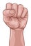 Fist Hand Raised Up Punch Comic Pop Art Cartoon