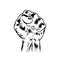 Fist icon. Protest concept. Empowerment icon. Fist clenched symbol