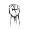 Fist icon. Protest concept. Empowerment icon. Fist clenched symbol