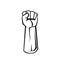 Fist icon. Protest concept. Empowerment icon. Fist clenched symbol