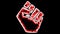 Fist Icon Red Color High Resolution Black Background