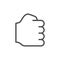 Fist or knuckle line outline icon