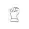 Fist line icon.