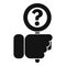 Fist question client icon simple vector. Criminal process