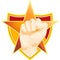 Fist with Star and Shield