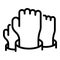 Fist up agitation icon, outline style