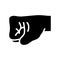 fist violence glyph icon vector illustration