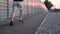 Fit and healthy young man running through the street. Slow motion