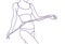 Fit Woman Measuring Waist, Weight Loss, Diet, Healthy Doodle Body Closeup