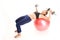 Fitball Dumbell Press 1