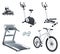 Fitnes sport - rollers exercise bicycle stepper tr