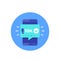 Fitness app notification vector icon