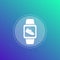 Fitness app, pedometer, step counter icon