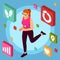 Fitness Apps Isometric Background