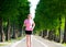Fitness Asian Chinese woman sport running jogging