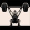 Fitness athletes lift weights vector image