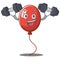 Fitness balloon character cartoon style