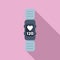 Fitness band icon flat vector. Fitbit device