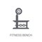 Fitness bench icon. Trendy Fitness bench logo concept on white b