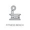 Fitness bench linear icon. Modern outline Fitness bench logo con