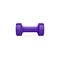 Fitness and bodybuilding dumbbell icon, realistic vector illustration isolated.