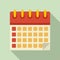 Fitness calendar icon, flat style