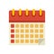 Fitness calendar icon, flat style