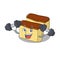 Fitness castella cake isolated in the cartoon