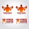 Fitness center logo (Men\'s muscle strength and weight lifting)