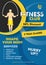 Fitness Club template design with 50% discount offer and 5 Days trial classes.