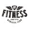 Fitness club typographic emblem for sticker and t-shirt