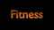 Fitness coaching animation with streaking text in orange