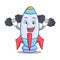 Fitness cute rocket character cartoon