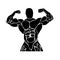 Fitness design, bodybuilding, vector illustration