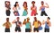 Fitness Enthusiasts Male and Female Characters Capturing Their Workout Triumphs With Selfies In The Gym, Vector