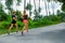 Fitness. Fit Athletic Couple Running. Runners Jogging. Sports. H