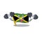 Fitness flag jamaica isolated with the cartoon