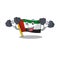 Fitness flag united arab emirates shaped cartoon