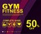 Fitness flyer template. Poster template for fitness center. Modern fitness and gym brochure collection. Modern dark abstract flyer