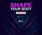 Fitness flyer template. Poster template for fitness center. Modern fitness and gym brochure collection. Modern dark abstract flyer