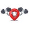 Fitness GPS navigation pin on character cartoon